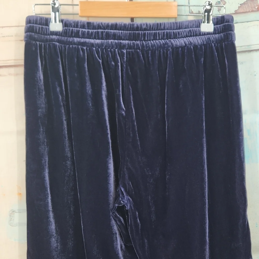 J. Crew Velvet‎ Lux Jogger Pant Navy Twilight